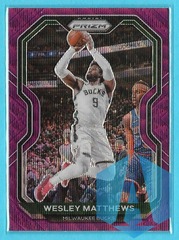 2020-21 Panini Prizm Purple Wave #168 Wesley Matthews Milwaukee Bucks